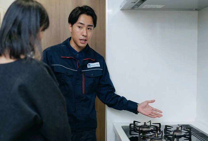 直売営業の仕事の様子