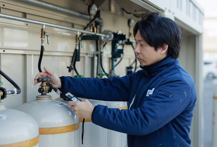 保安サービスの仕事の様子